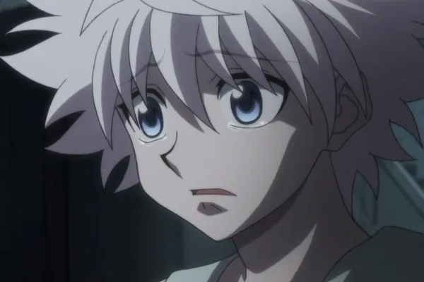 Personagem Hunter x Hunter parecendo assustado