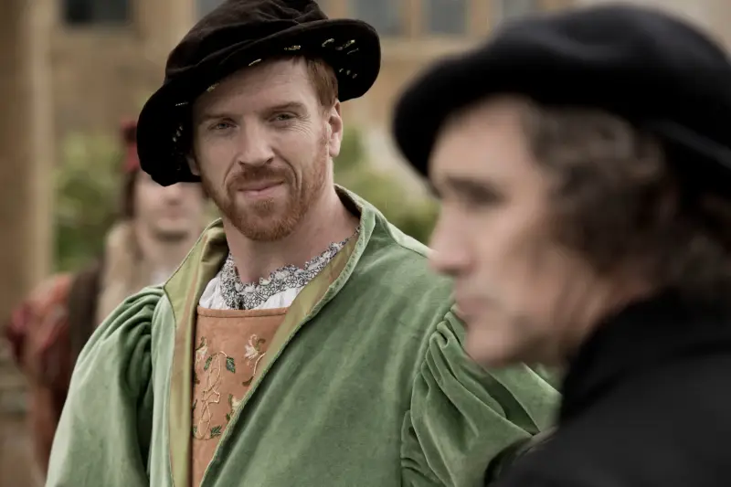 El rei Enric VIII (Damian Lewis) i Thomas Cromwell (Mark Rylance) a Wolf Hall