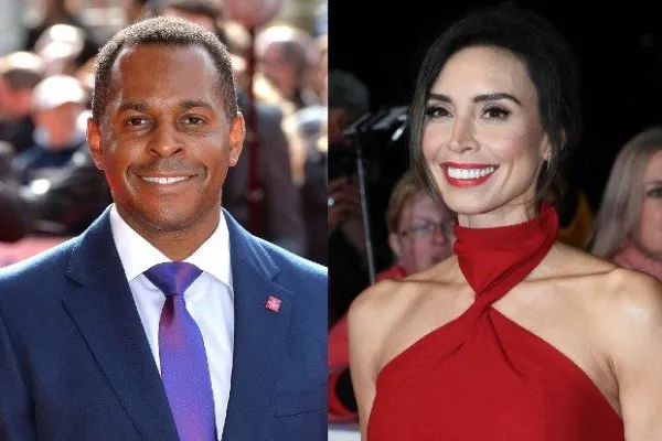 Andi Peters e Christine Lampard, apresentadores convidados de Lorraine Kelly no ITV Daytime