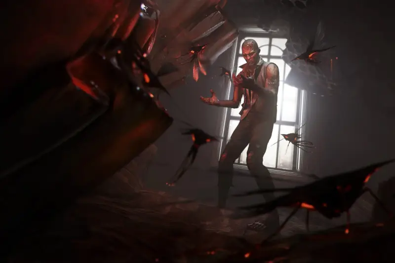 Personnage de Dishonored 2 utilisant la télékinésie