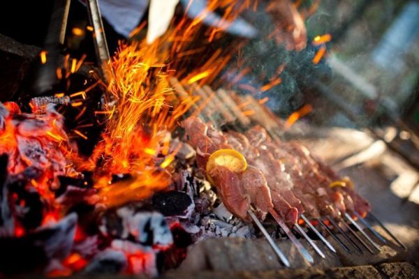 Barbecue avec de la viande