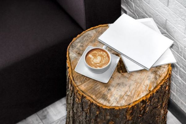 طاولة القهوة شجرة جذع ديي