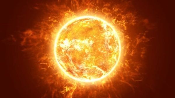 ciência cor do sol imagem falsa